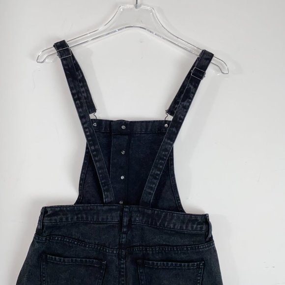 Pacsun Black Overall Shorts Shortalls 26 NWT
