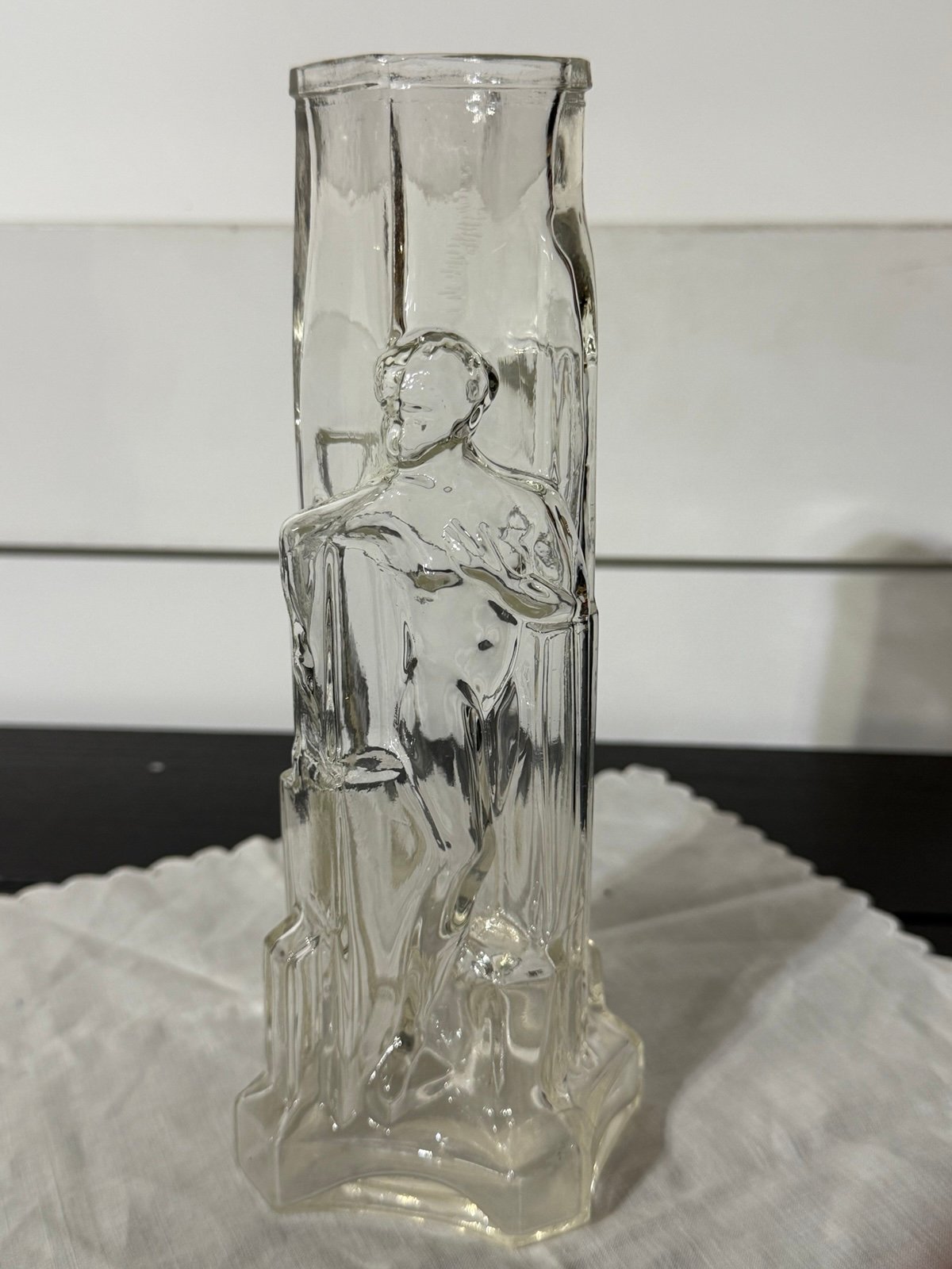 Vintage glass vase with a design known as "La Femme"