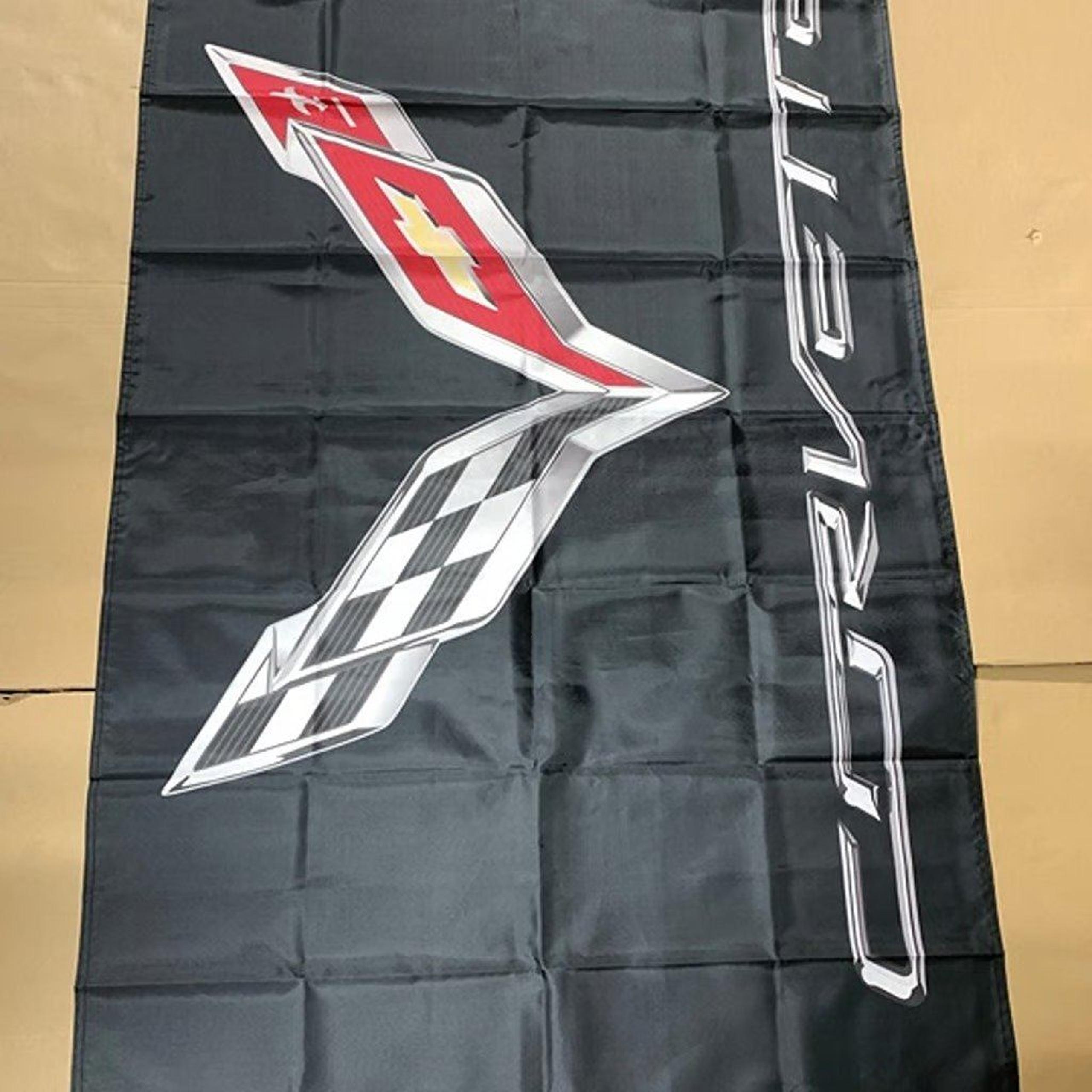 Corvette Banner Flag 3x5ft 90x150cm Poly Garage Shop Wall Decor