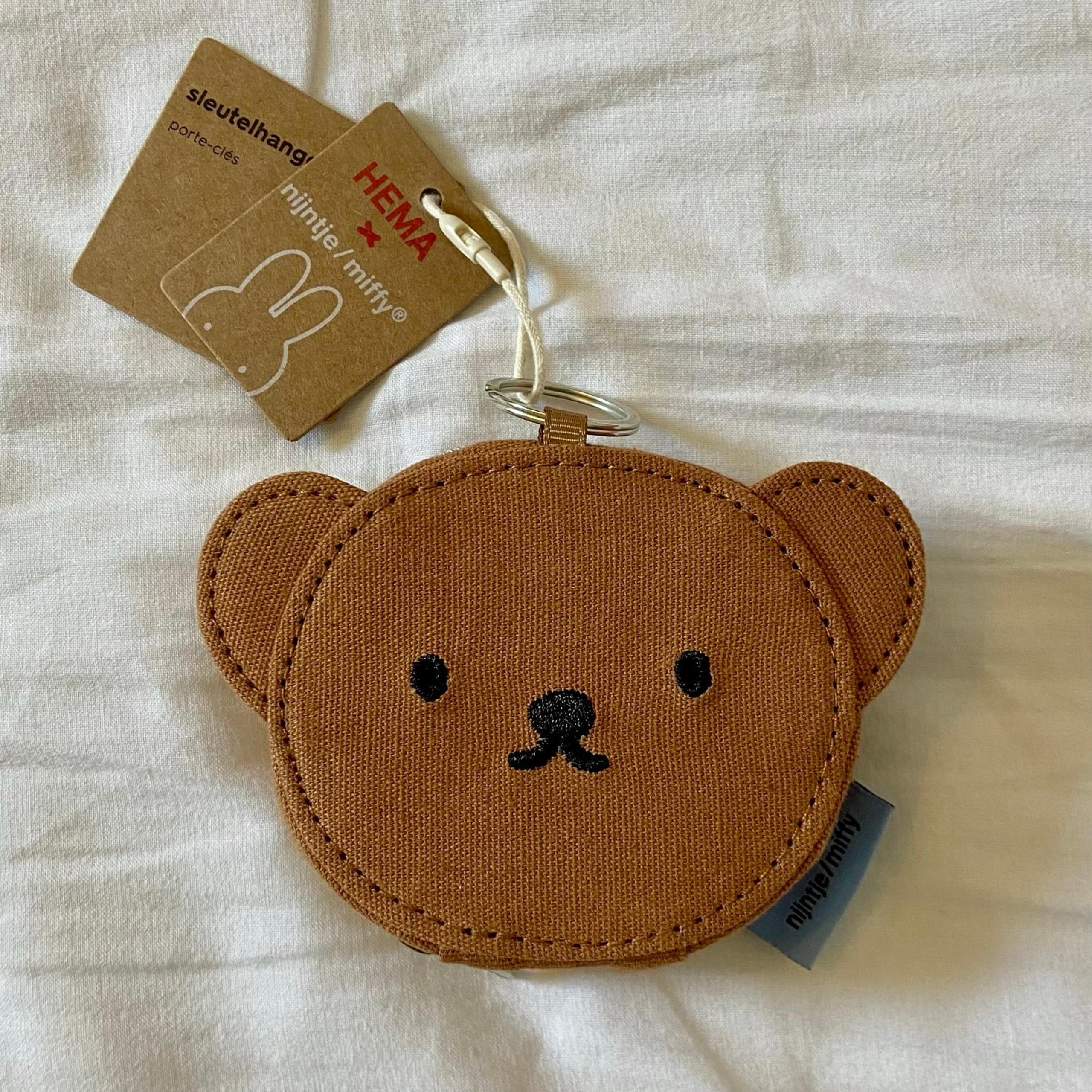 Boris Bear Miffy Wallet Keychain Official Canvas Collectible Pouch