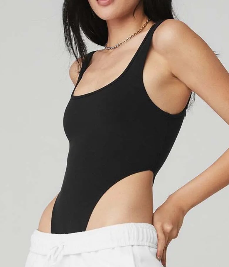 ALO Yoga Hot Shot Bodysuit XXS in Black