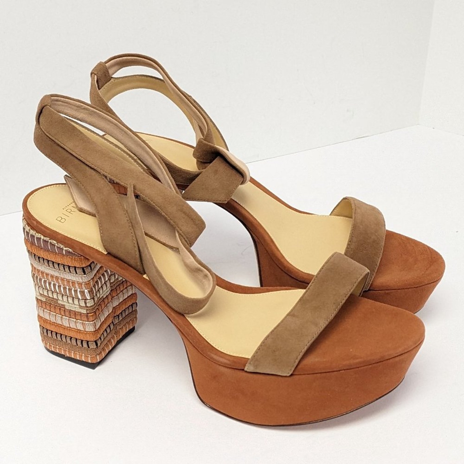 Alexandre Birman Noelle 85 Platform Sandal, Beige, Women's EU 40.5 (US 10)