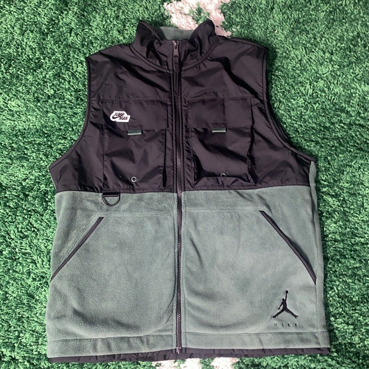 Nike Air Jordan Fleece Flight Vest DC9661-333 Noble-Green Men''s Size S