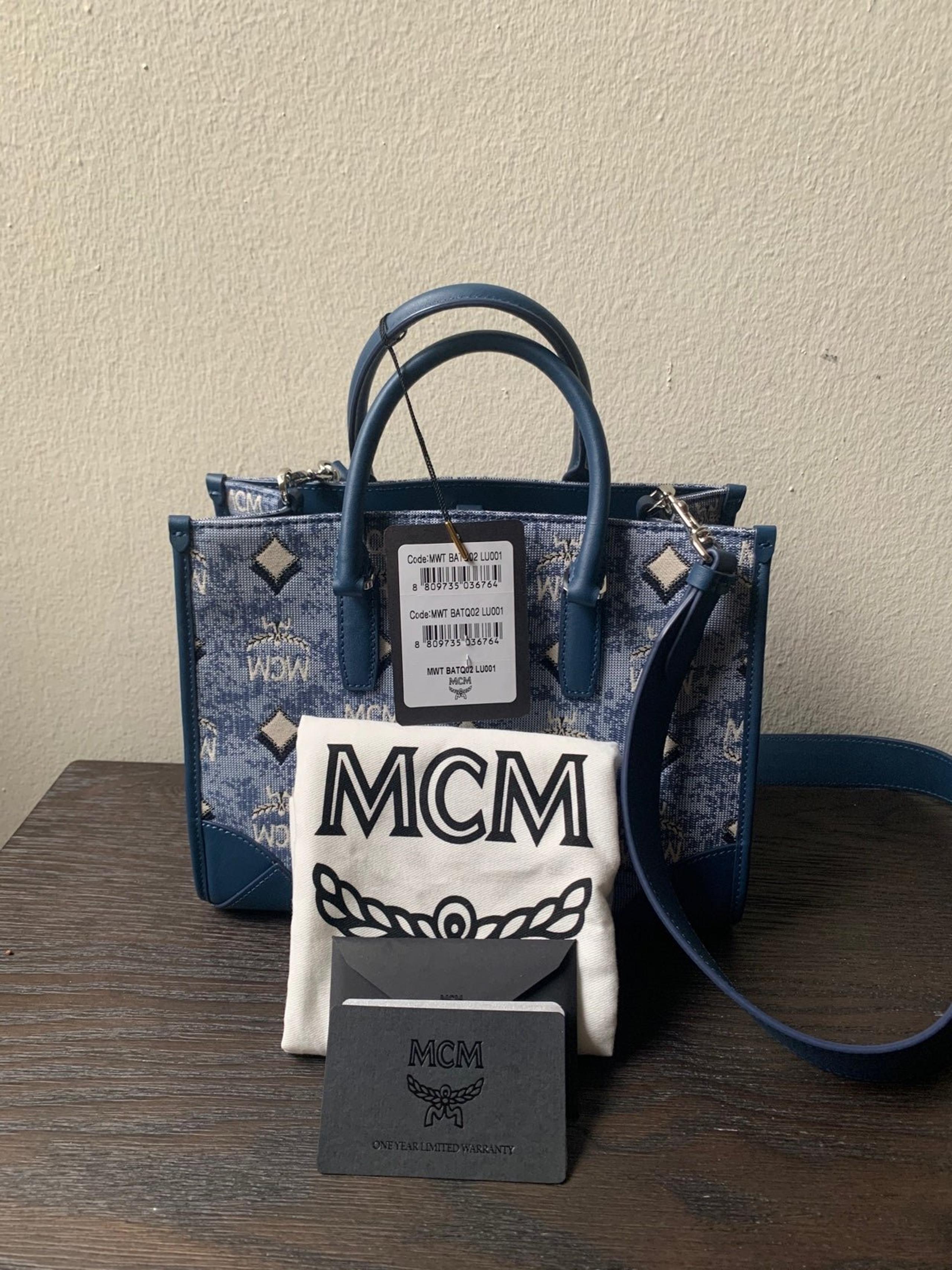 MCM SMALL VINTAGE TOTE JACQUARD