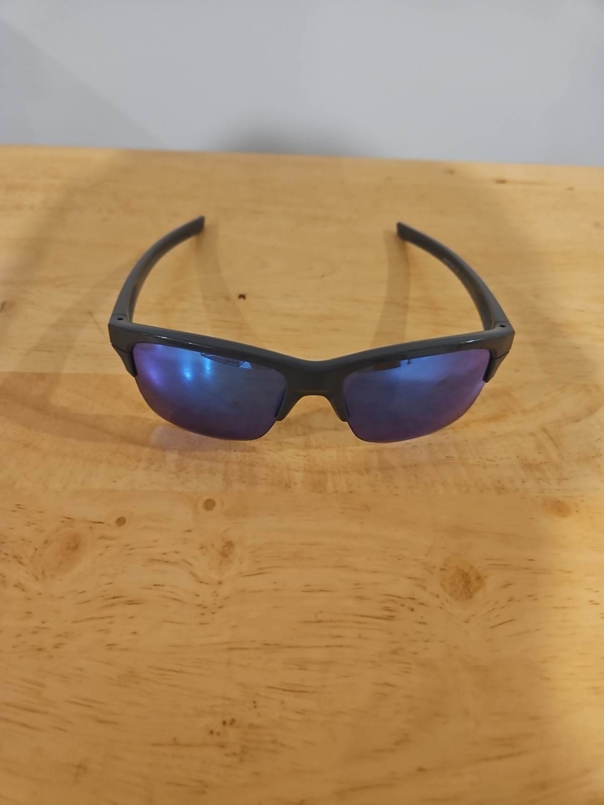 Mens Oakley Thinlink Dark Grey & Sapphire Iridium Sunglasses Ref OO9316-04