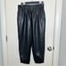 Anthropologie Avec Les Filles NWOT Black Faux Leather Joggers Petite