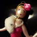 LADIES WITH ELEGANCE BLOWN GLASS ORNAMENT PINK PARTY LADY NWT