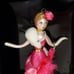 LADIES WITH ELEGANCE BLOWN GLASS ORNAMENT PINK PARTY LADY NWT