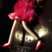 LADIES WITH ELEGANCE BLOWN GLASS ORNAMENT PINK PARTY LADY NWT
