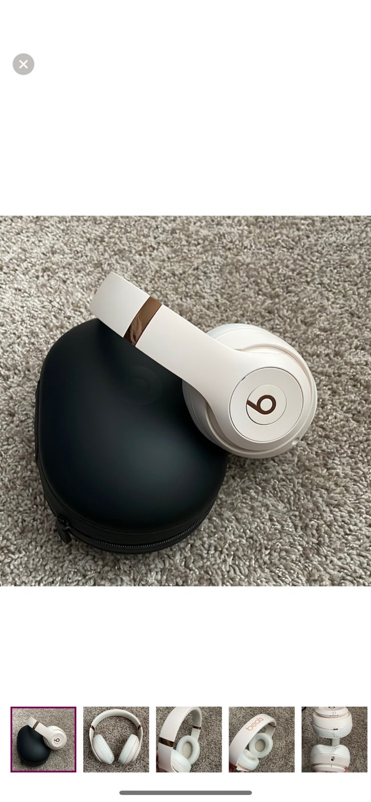 Beats Studio 3 light baby pink cream headphones - perfect condition