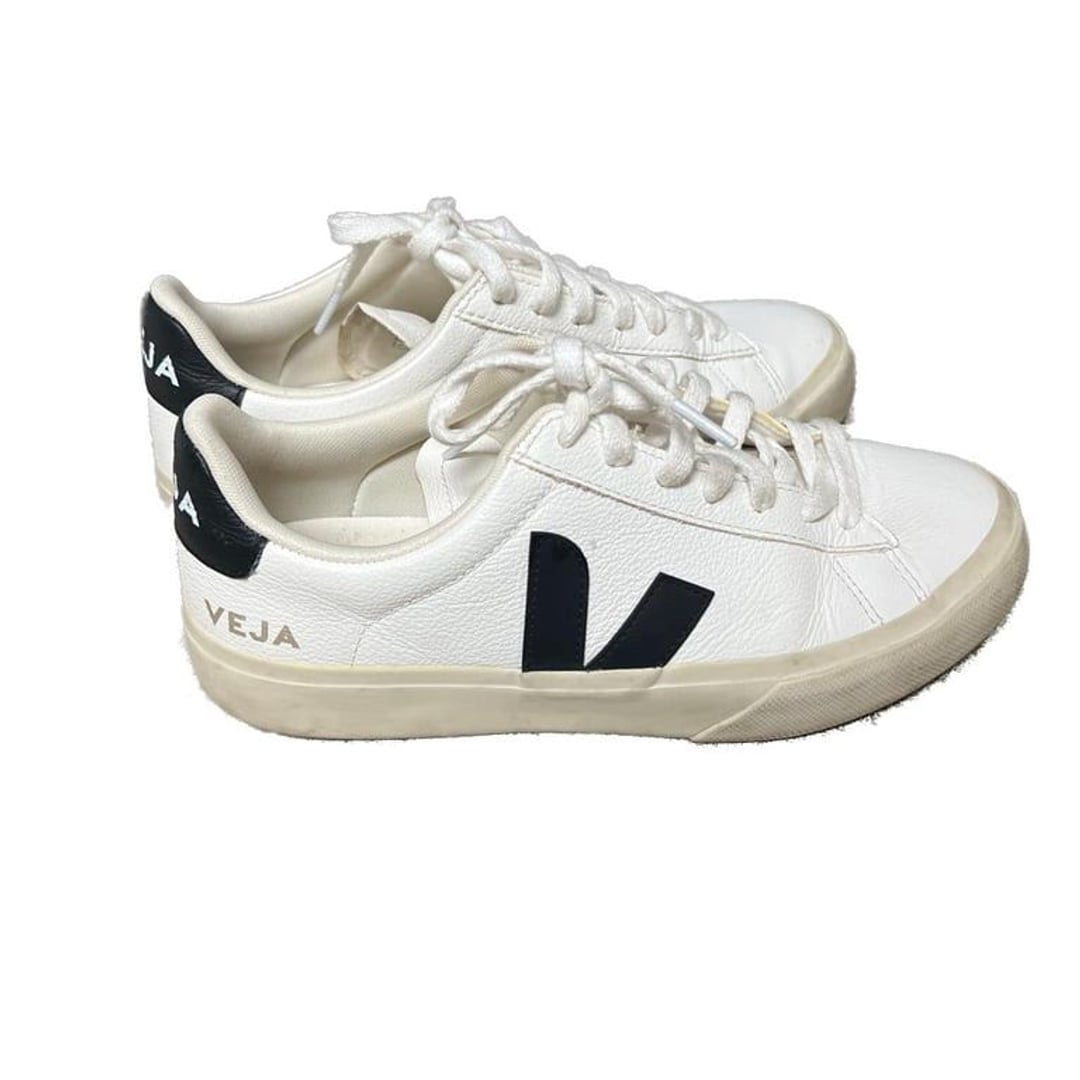 Veja Campo Logo Leather Sneakers Womens Size 7