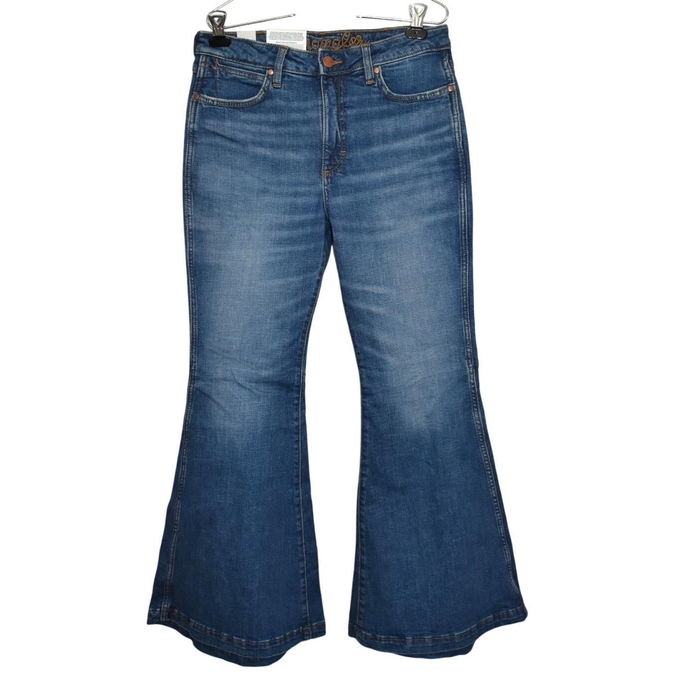 Wrangler Retro Women's Jeans 30x32 NWT High Rise Trumpet Flare Bellbottom Denim