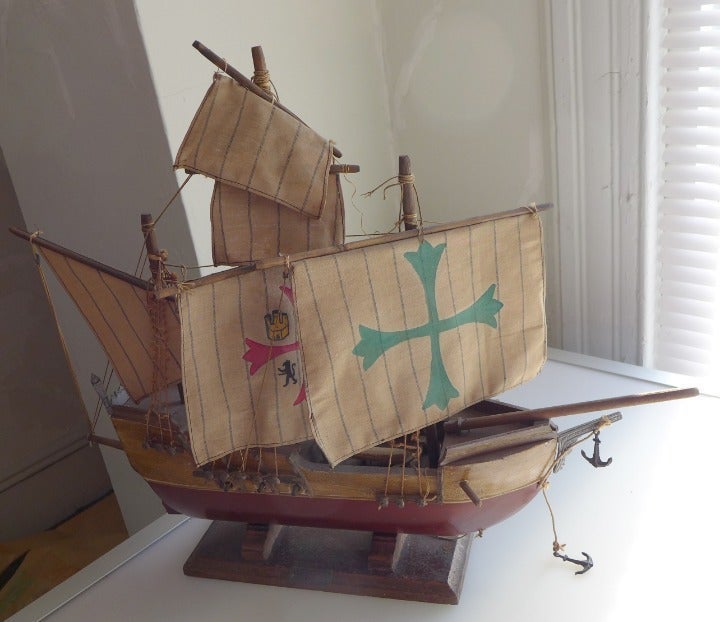 Wooden Santa Maria Sailing Ship