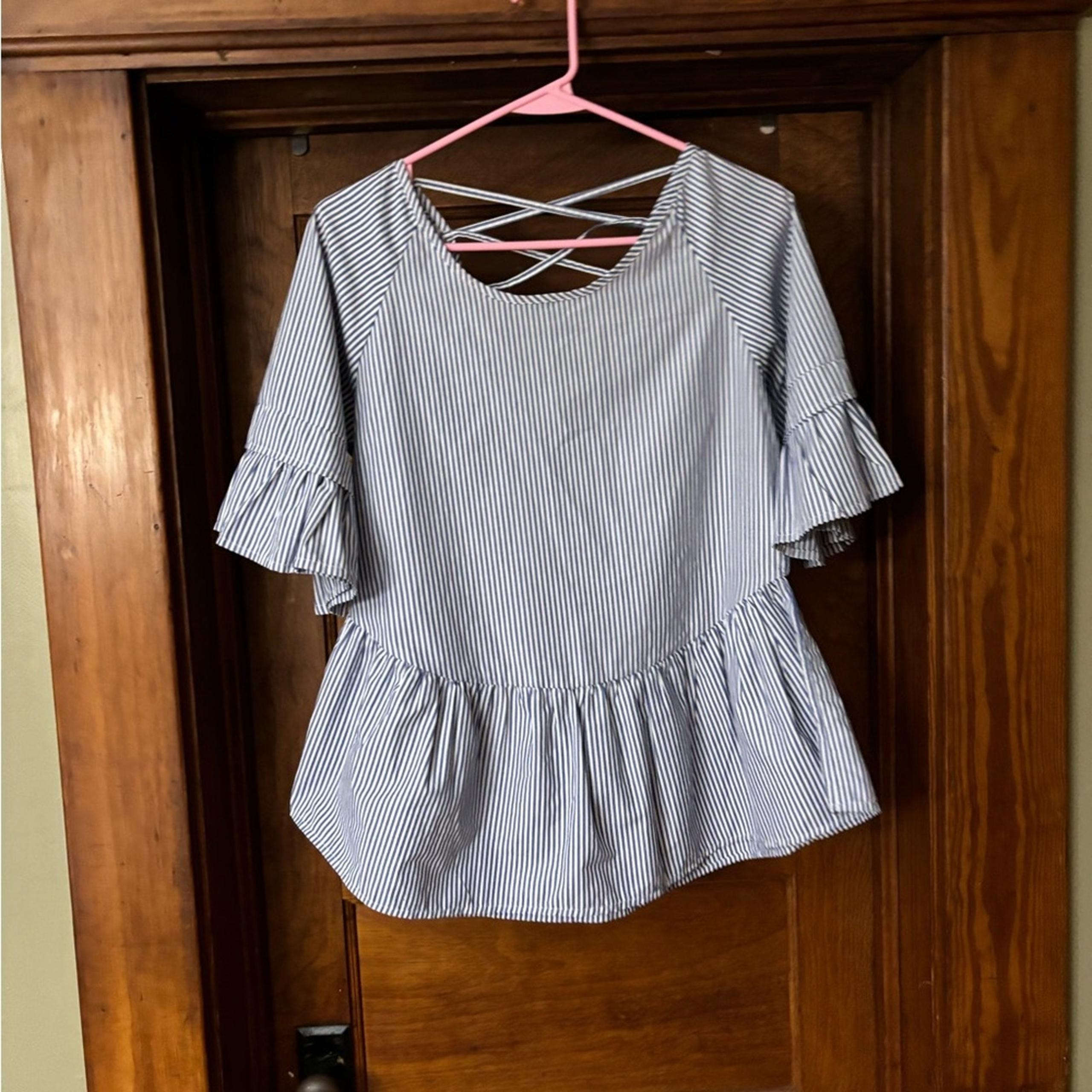 Pin stripe style envy blouse