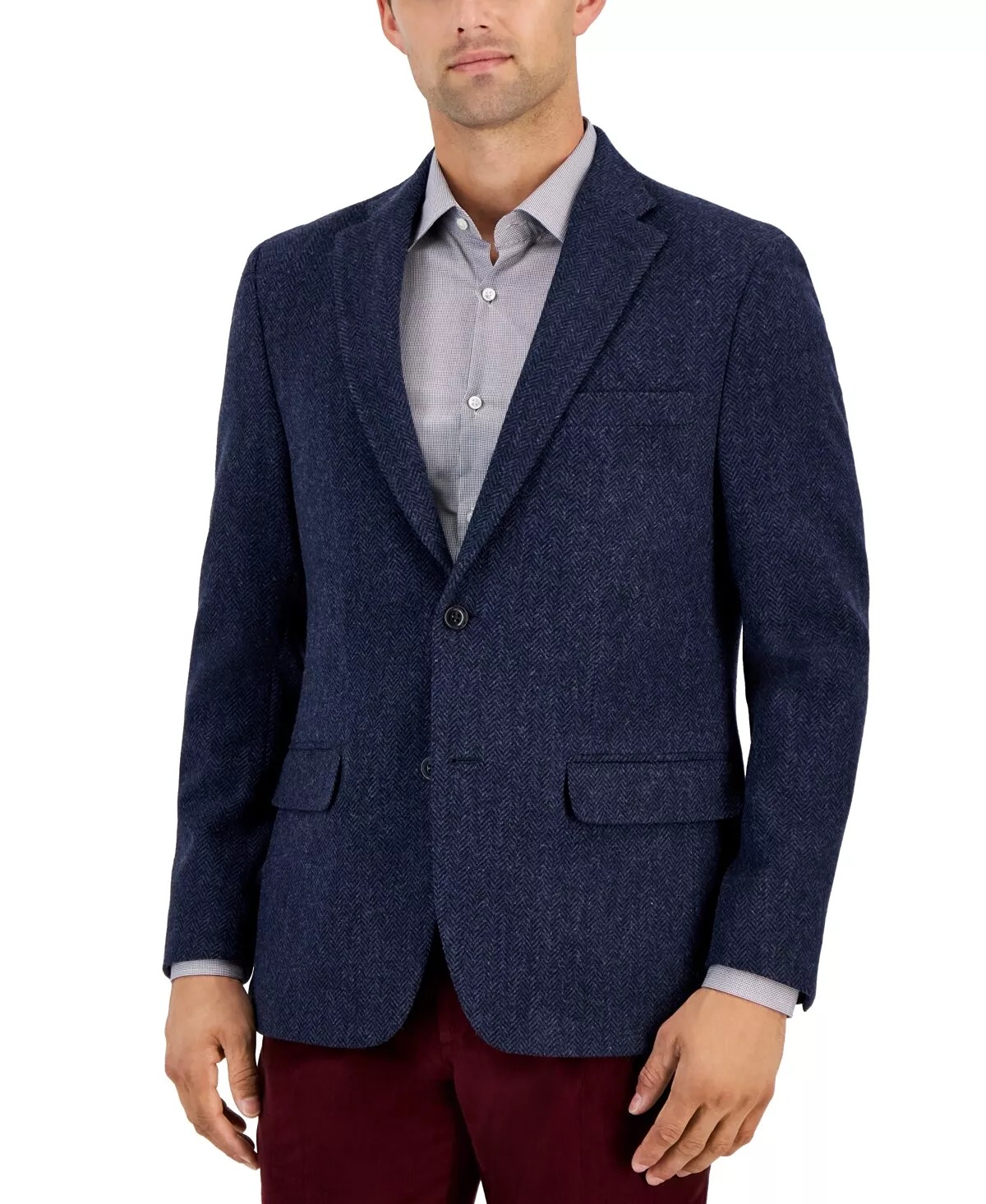 Tommy Hilfiger Men's Modern-Fit All Wool Sport Coats Blue 36S B4HP