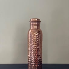 34oz Pure Copper Water Bottle for Drinking – Ayurvedic Hammered Copper Water