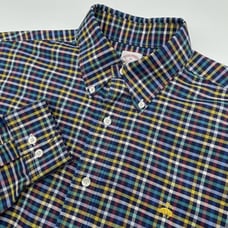 Brooks Brothers Shirt Men Medium Plaid Button Down Long Sleeve Golden Fleece