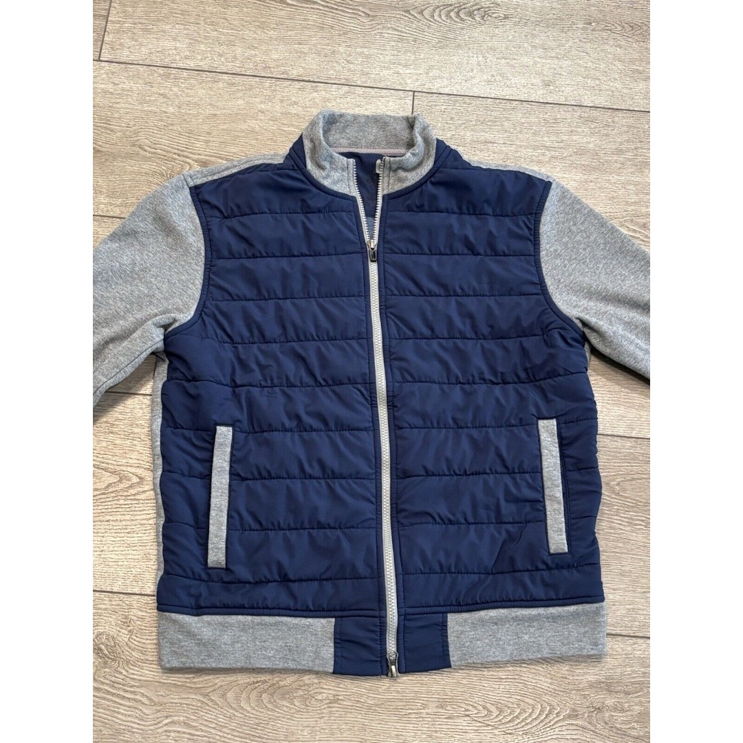 Johnnie-O full zip jacket blue and gray size Mens Medium Golf Preppy Casual