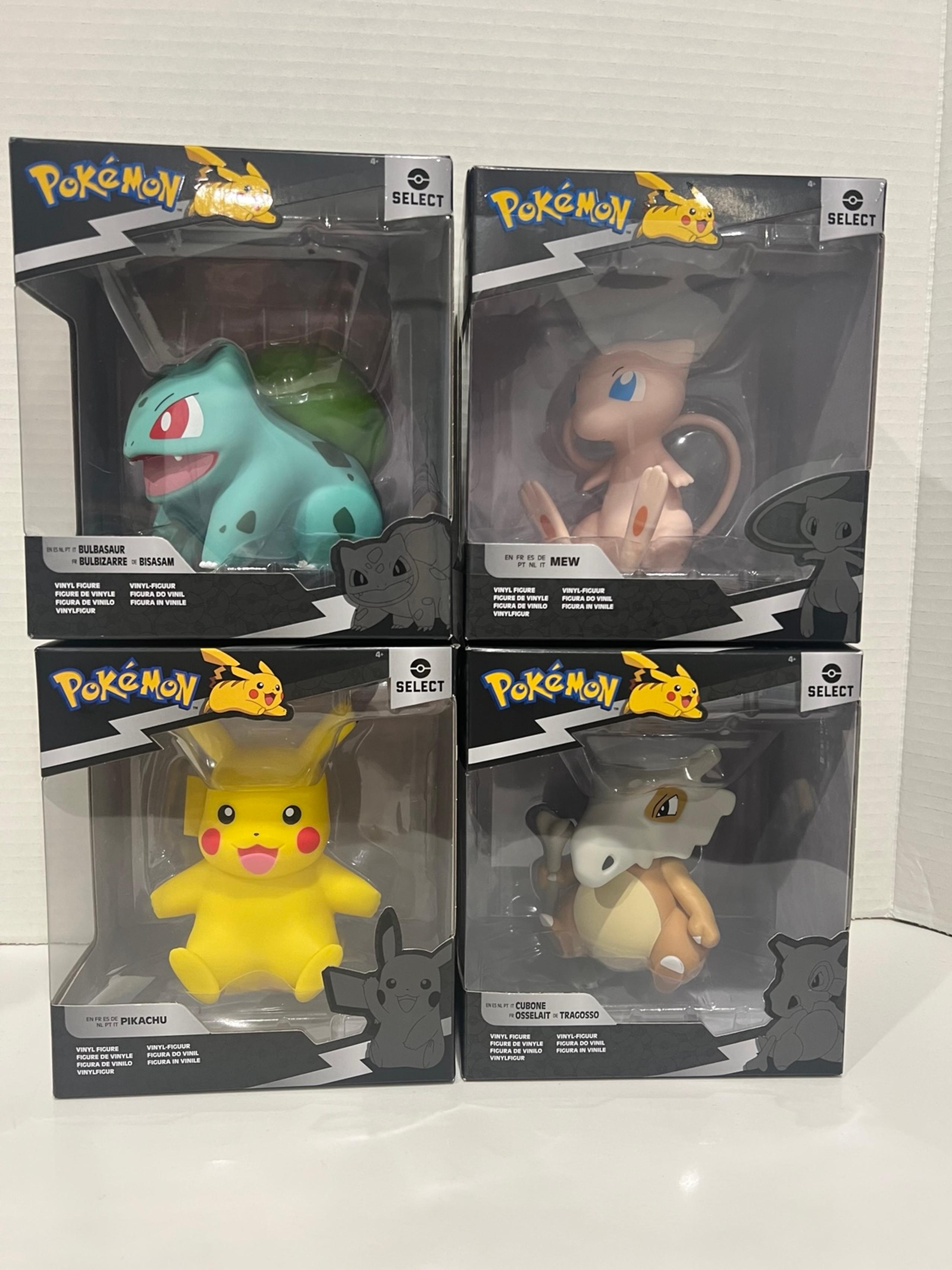 4-Pack Pokémon Figures Pikachu Bulbasaur Cubone and Mew Select Series 1 NEW!