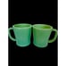 Vintage Fire-King D-Handle Jadeite Milk Glass Mug Set Of Two OVEN WARE
