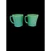 Vintage Fire-King D-Handle Jadeite Milk Glass Mug Set Of Two OVEN WARE