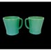 Vintage Fire-King D-Handle Jadeite Milk Glass Mug Set Of Two OVEN WARE