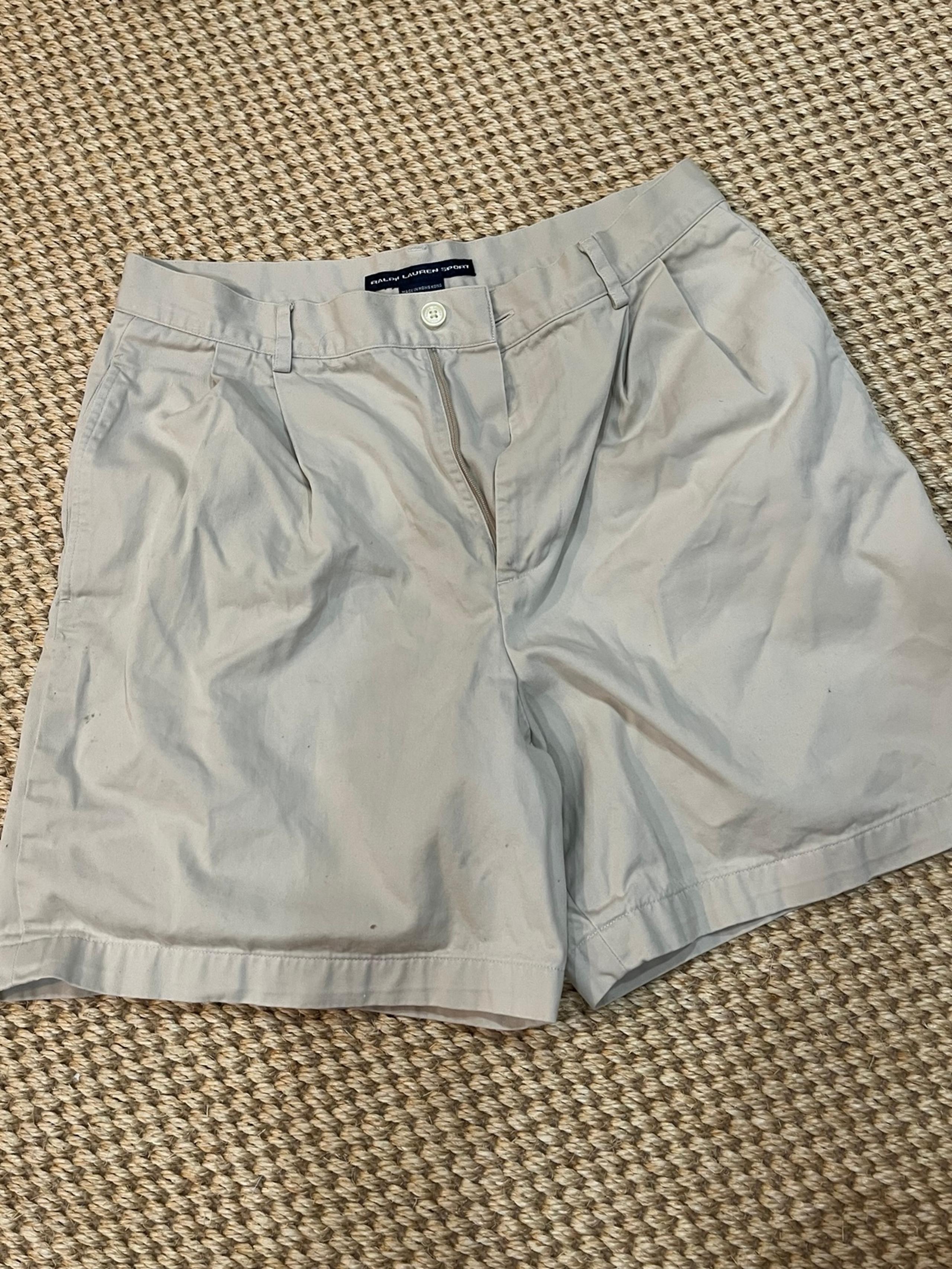 Ralph Lauren Shorts Womens 10 Sport Chino Khaki  Tan Beige Cotton Preppy