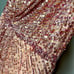 NWT MAC DUGGAL Apricot Sequin Embellished Puff One Shoulder Maxi Gown Women’s