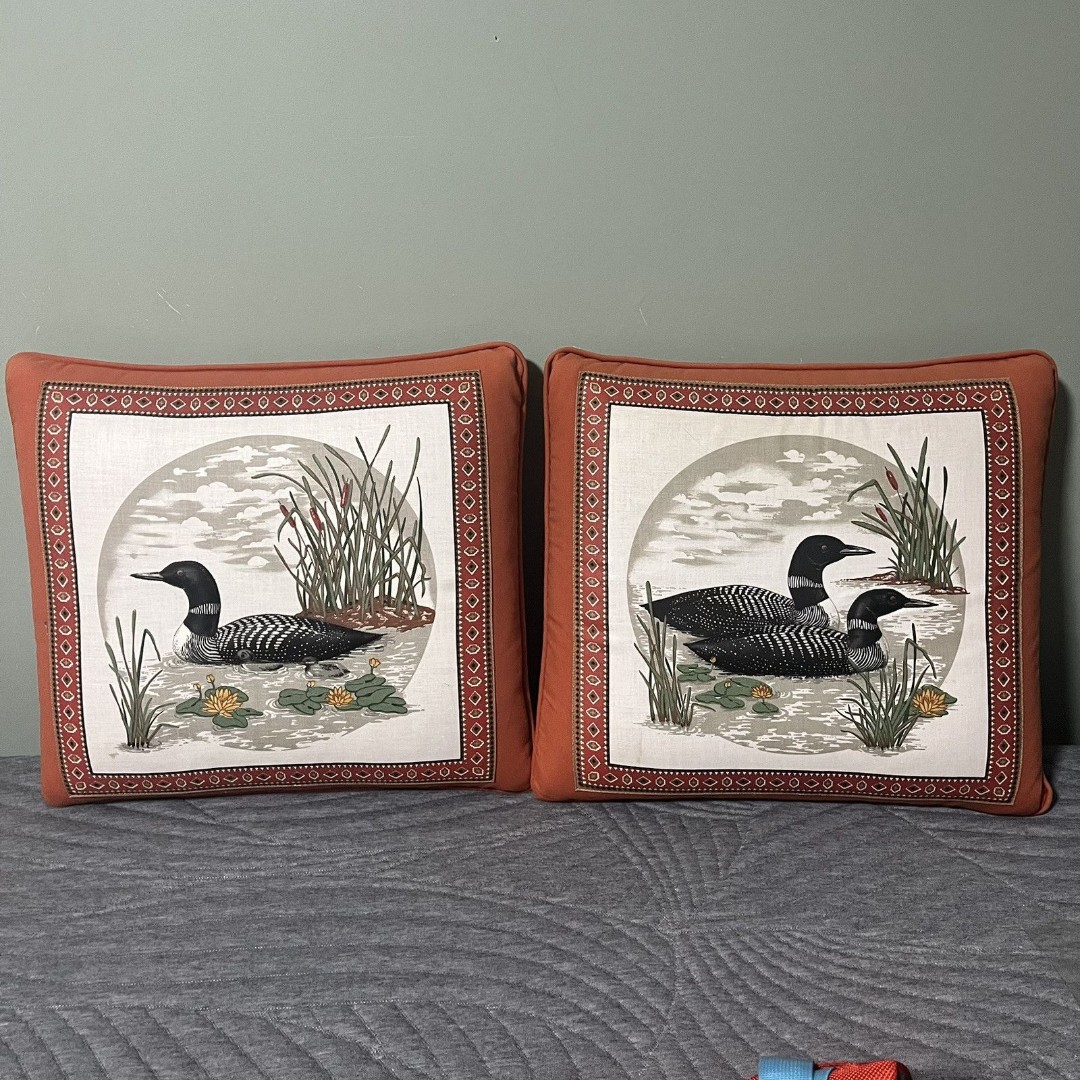 Vintage Mallard ducks 3D Pillows 15”