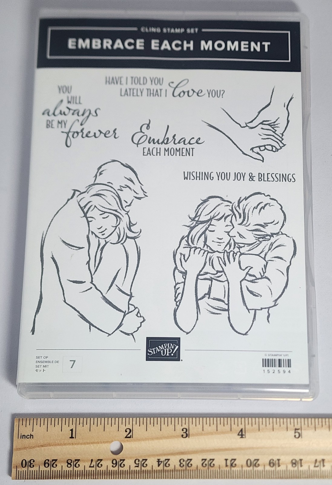 Stampin Up Embrace Each Moment Love, Anniversary, Couple clear mount stamp set