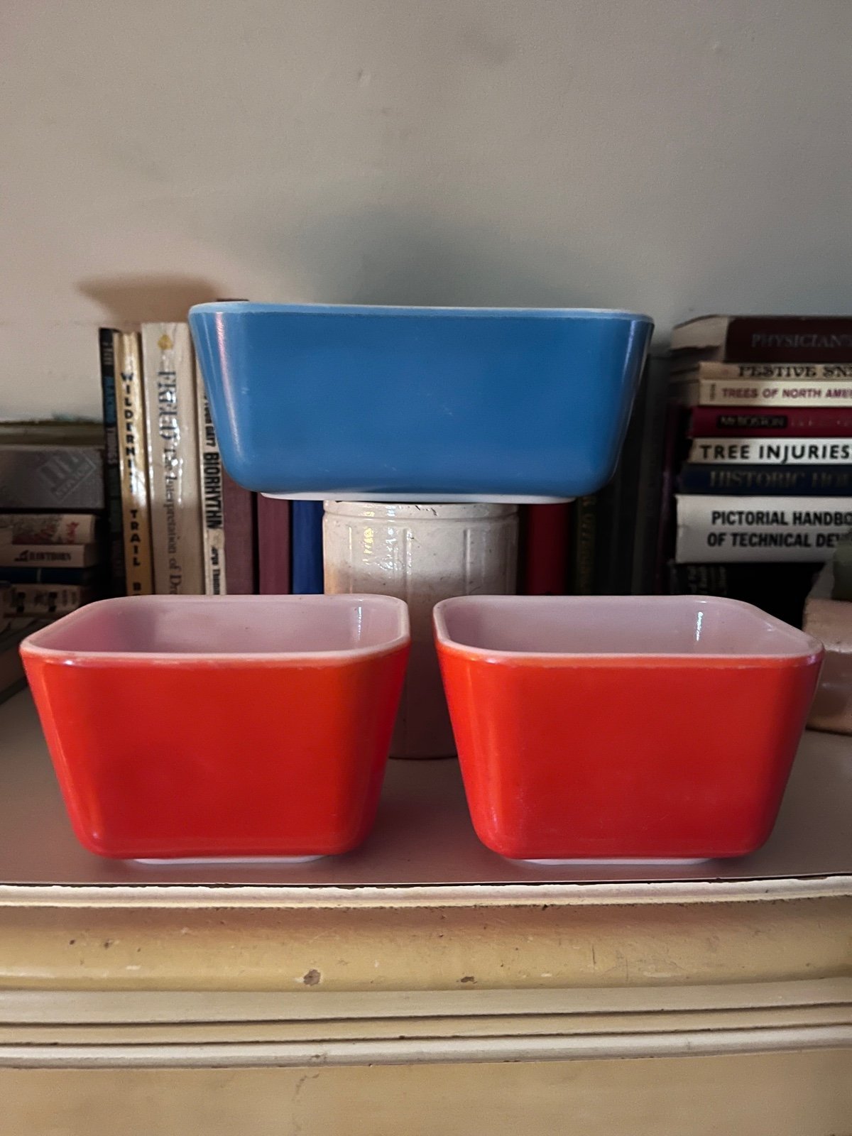 Pyrex primary color refrigerator dishes