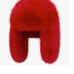 Faux Red Fur Ladies Trapper Hat