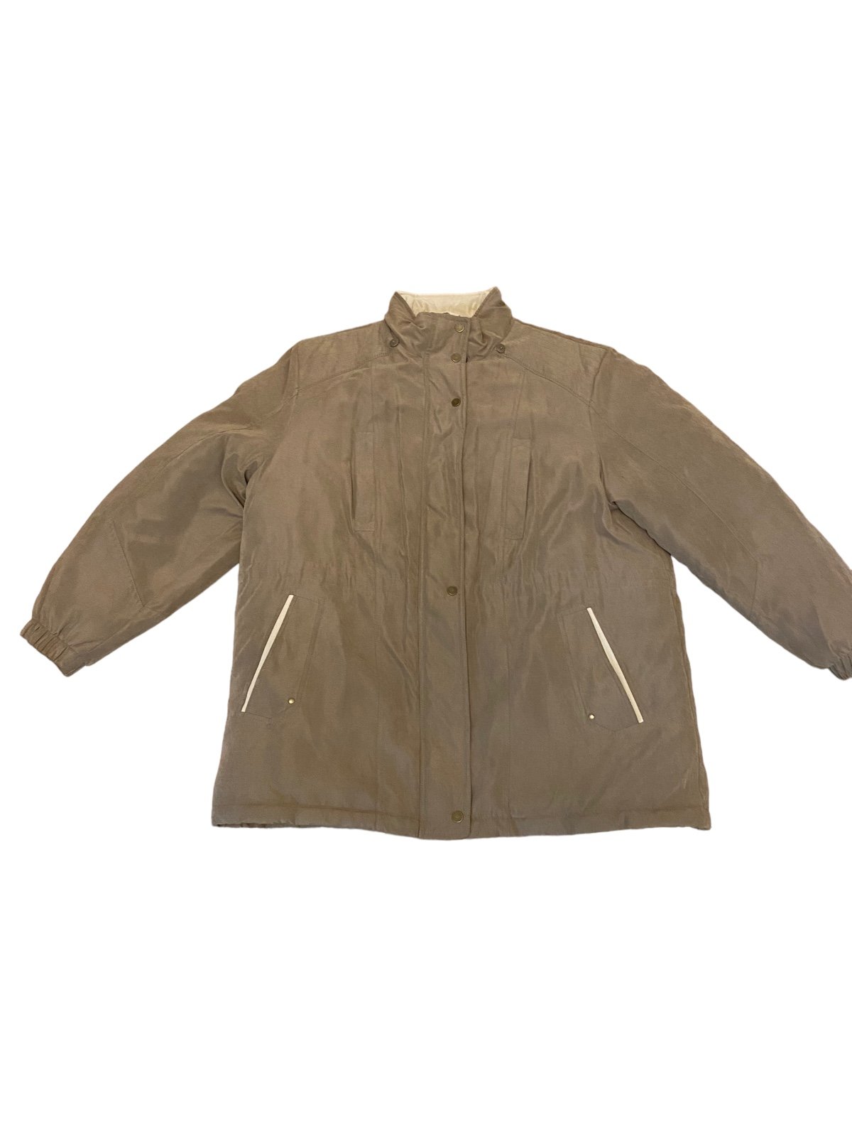 Mackintosh New England Beige Mid Length Full Zip Jacket Coat Men's Size XL