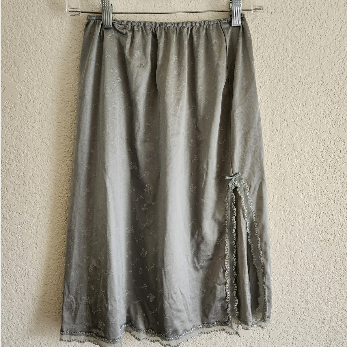 Vintage 90's Givenchy Underdressing Slip Monogram Skirt- Medium