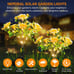 Solar Lights Outdoor Decorative, Solar Garden Lights with Carnation Flowers