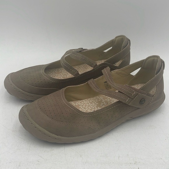 JBU by Jambu Fawn Slip On Mary Janes Comfort Flats Size 10 TAUPE