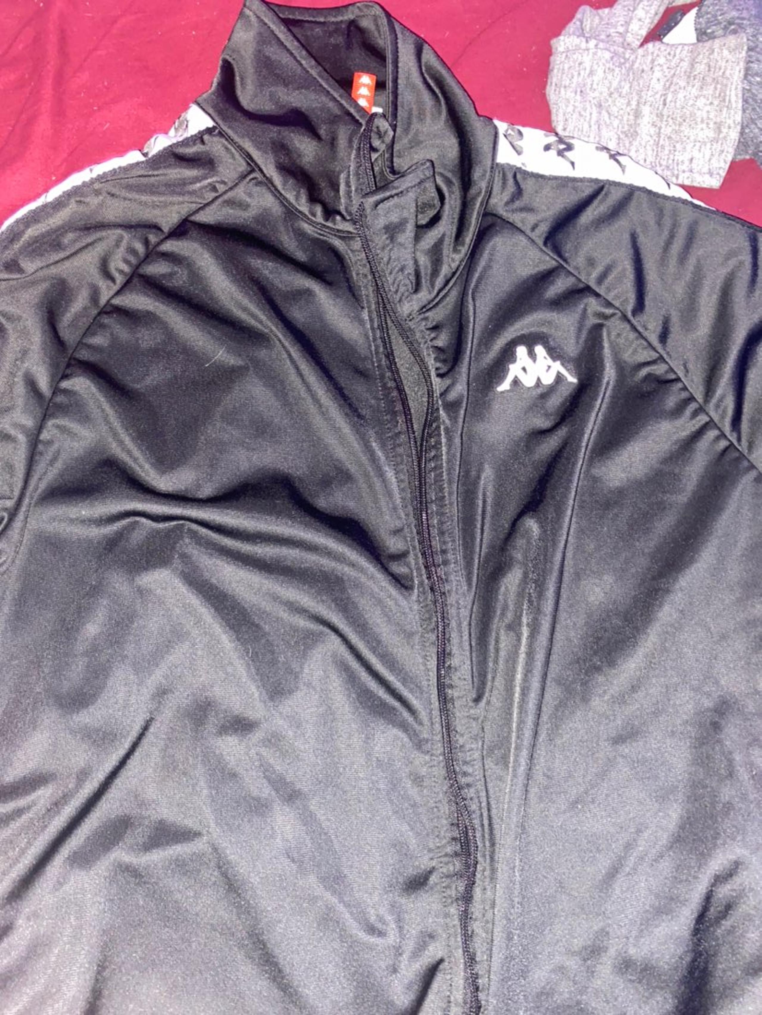 Black Kappa Zip Up Hoodie