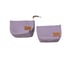 Jon Hart Designs Chico Lilac Purple Canvas Leather Cosmetic Toiletry Pouch Audr