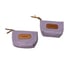 Jon Hart Designs Chico Lilac Purple Canvas Leather Cosmetic Toiletry Pouch Audr