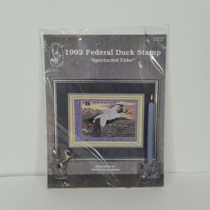 Pegasus 1992 Federal Duck Stamp Speckled Eider Cross Stitch KIT Sealed #352