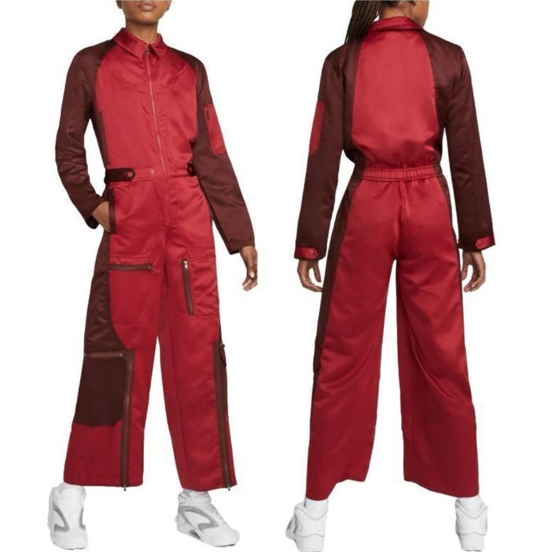 NWT Air Jordan Women's Flight Suit Pomegranate Wine Color Body Suit XS