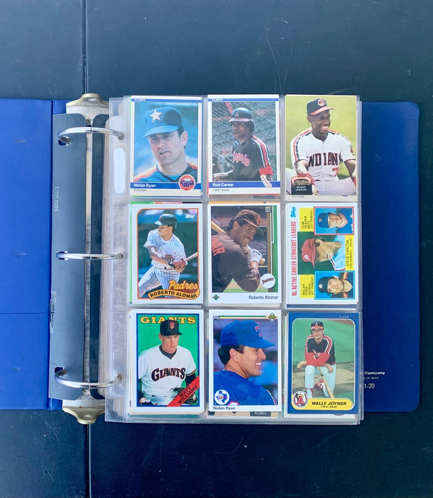 Vintage baseball card album, broad range of sets & years 1978-1992
