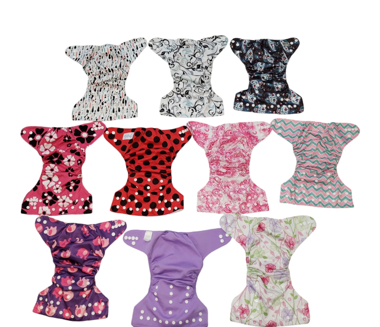 10 reusable cloth diapers