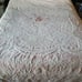 Vintage Bates Pink Twin Bedspread Embossed & Embroidered Floral Center