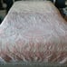 Vintage Bates Pink Twin Bedspread Embossed & Embroidered Floral Center
