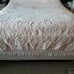 Vintage Bates Pink Twin Bedspread Embossed & Embroidered Floral Center