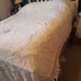 Vintage Bates Pink Twin Bedspread Embossed & Embroidered Floral Center