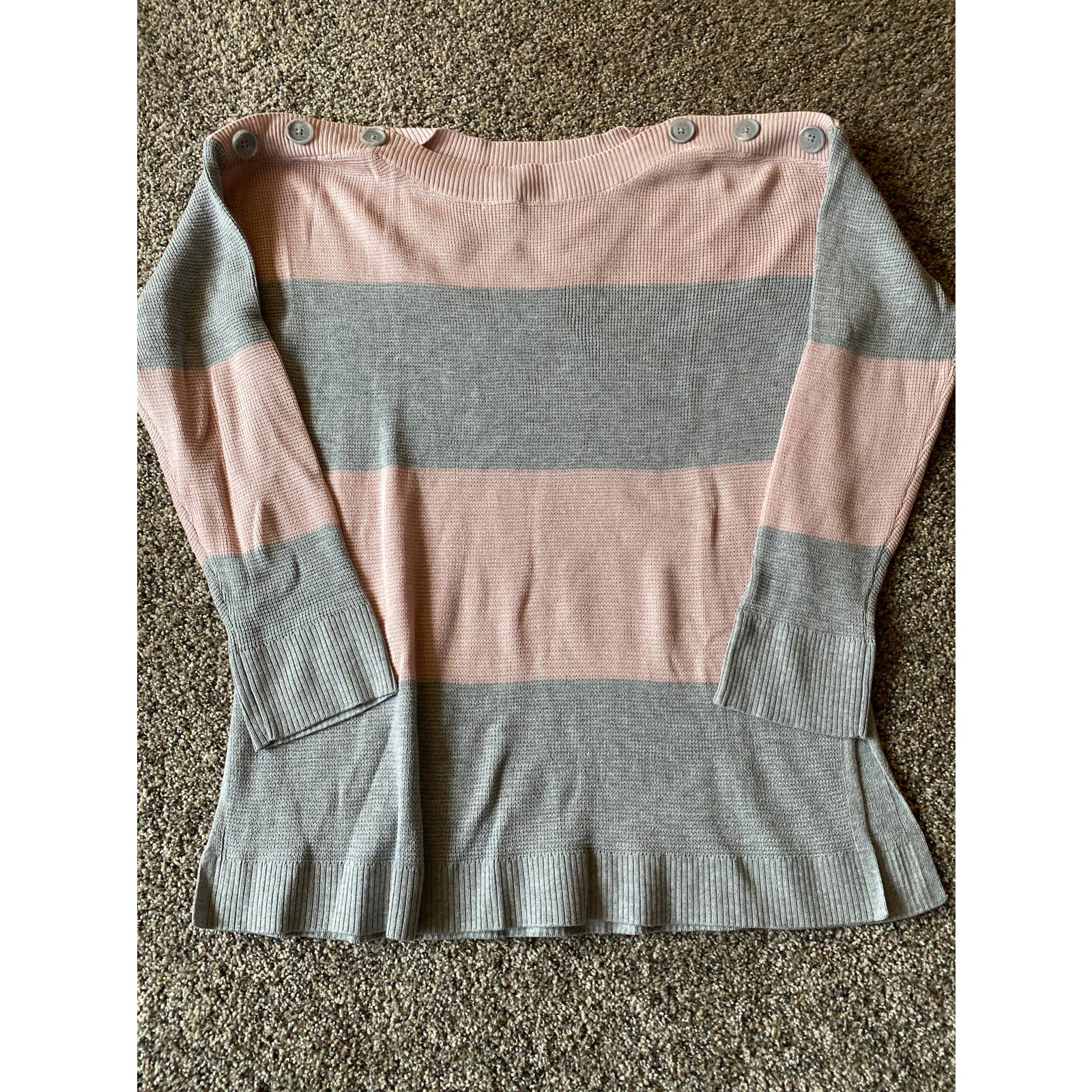 Vince Camuto Boat Neck Pastel Sweater - Medium