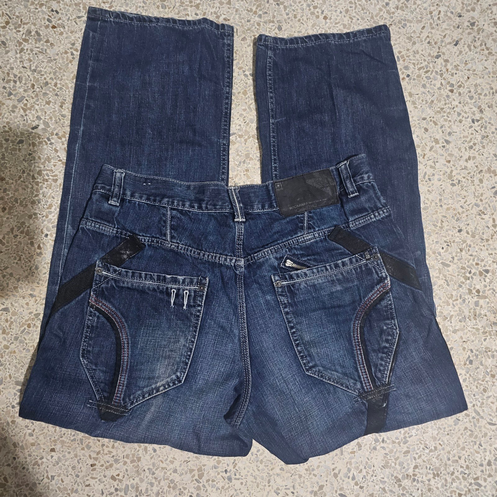 Vintage Rocawear Jeans Mens Size 38x34 Blue Denim Utility Skate Original Fit