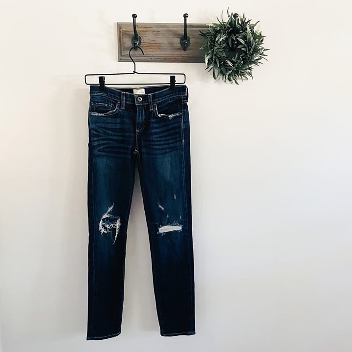 Simon Miller Dark Wash Skinny Distressed Jeans 26